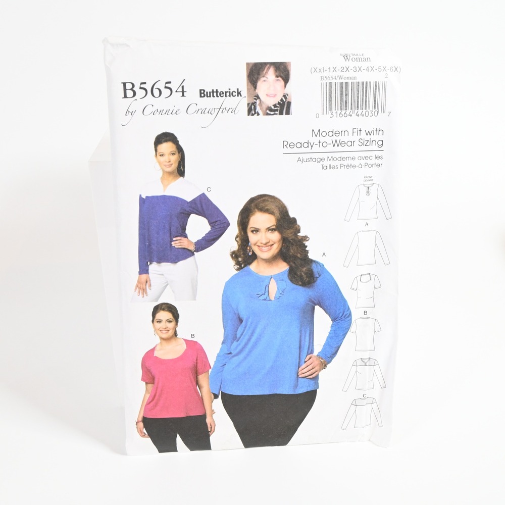 Butterick Sewing Pattern B5654 Women T-Top XXL-6X Uncut Factory Folded
